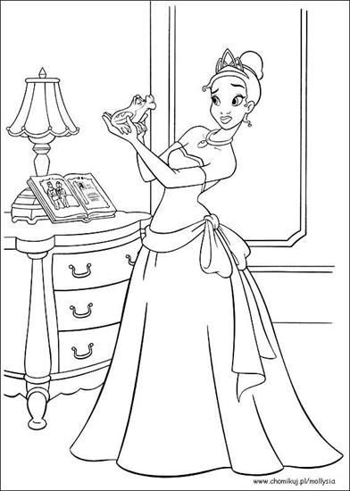 Księżniczki - Księżniczki Disneya Tiana - kolorowanka 2.jpg
