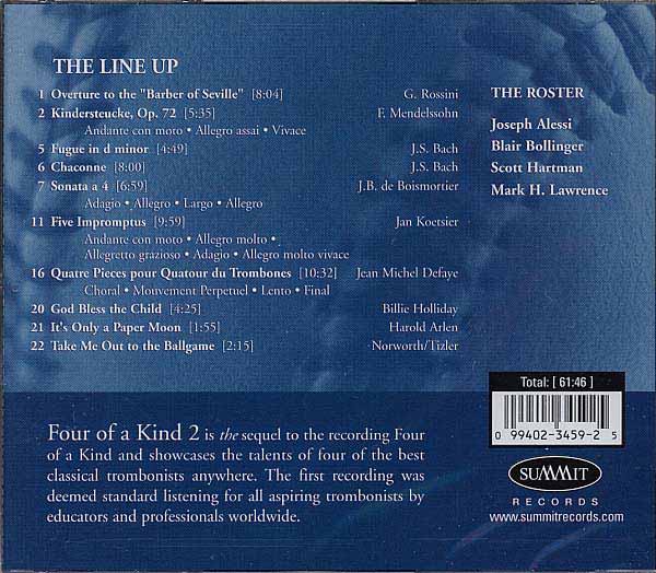 The Trombone Quartet Joseph Alessi - Four of a Kind 2 - dcd-345.jpg