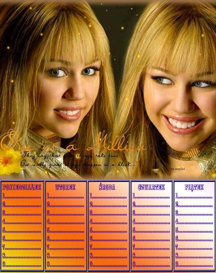 Plan lekcji z Hannah Montana - anna37_37  MOJEGO WYKONANIA 1.jpg