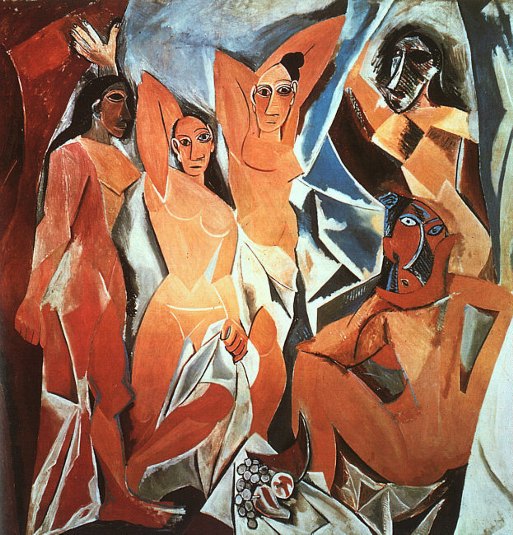 Sztuka powszechna XXw. - Slajdówka - 6.Pablo Picasso, Panny z Avignon, 1907.jpg