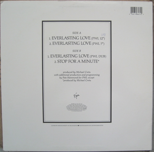 Everlasting Love PWL Remix 1988 - Everlasting Love PWL Remix Back.jpg