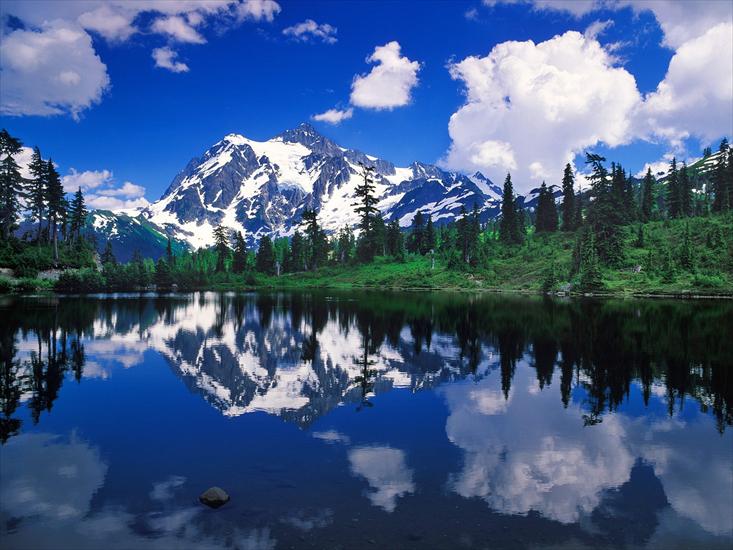 Lakes Wallpaper - Mount Shuksan Mirrored on Picture Lake, Washington.jpg