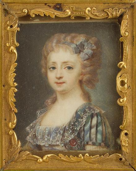 Z - Zharkov Pyotr Gerasimovich - Portrait of Grand Princess El...fter a Portrait in Oil by Dmitry Levitsky 1790s - JRR-8652.jpg