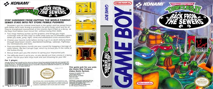  Covers Game Boy - Teenage Mutant Ninja Turtles II Back From the Sewers Game Boy gb - Cover.jpg