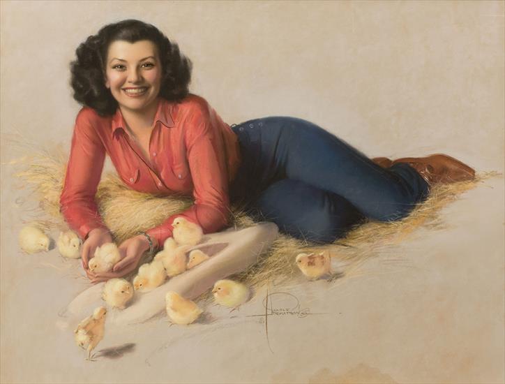 Kolekcja 2 - Rolf Armstrong - A Brood of Chicks.jpeg