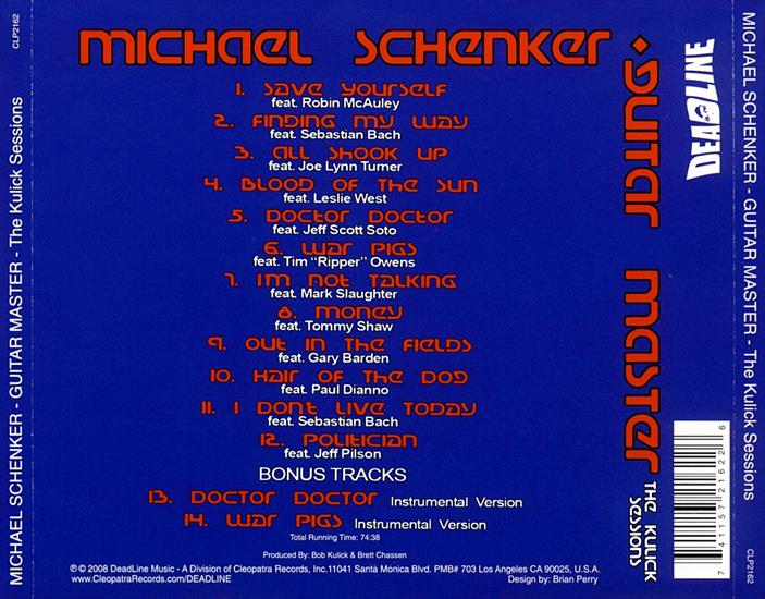 Michael Schenker G... - Album  Michael Schenker - Guitar Master The Kulick Sessions back.jpg