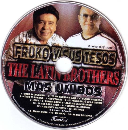 Fruko  The Latin Brothers 2007 - Mas unidos - The Latin Brothers Y Fruko - Mas Unidos - CD.jpg