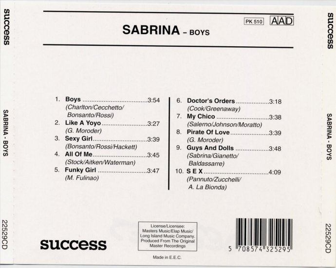 Muzyka mp3 - 00 Sabrina - Boys - Back.jpg
