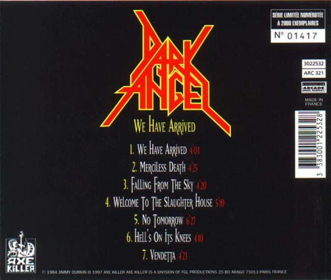 1985 - We Have Arrived - Dark Angel - 1985 - We Have Arrived Back.jpg