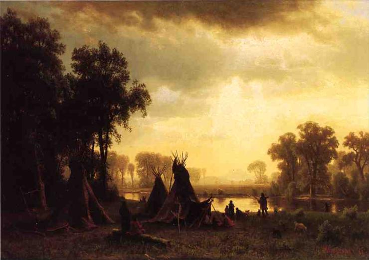 Albert Bierstadt 1830-1902 - An Indian Encampment 1861.jpg