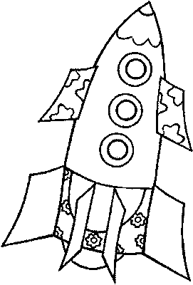 Kosmos - rakiety - kolorowanki 2.bmp