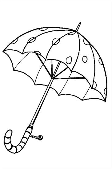 deszcz, parasole - deszcz, burza, pogoda - kolorowanka 90.gif