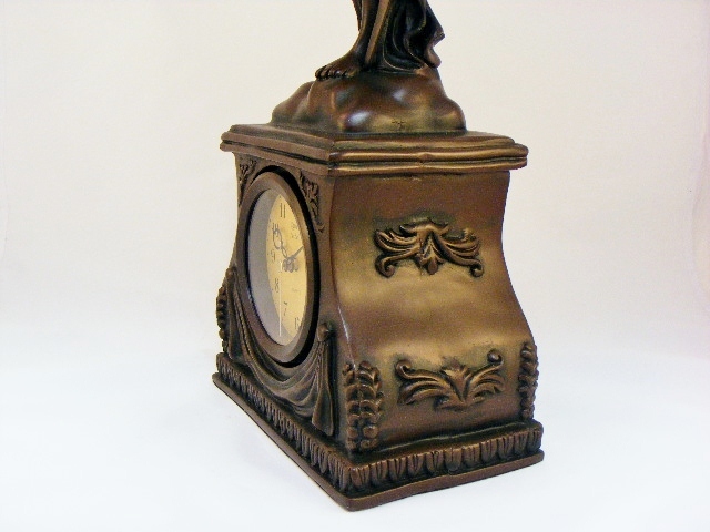 antyki - alabastrowy zegar kominkowy do biblioteki wyposazenie wnetrz dekoracje upominek prezent antyki starocie 10.JPG
