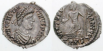 Rzym starożytny -... - 4-1. Flavius Claudius Constantinus uzurpator w Brytanii od 407 do 411 r.jpg