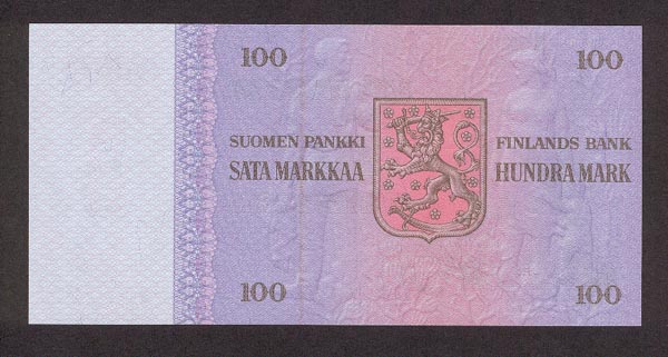 Banknoty Finlandia - FinlandP109-100Markkaa-1976-donated_b.jpg