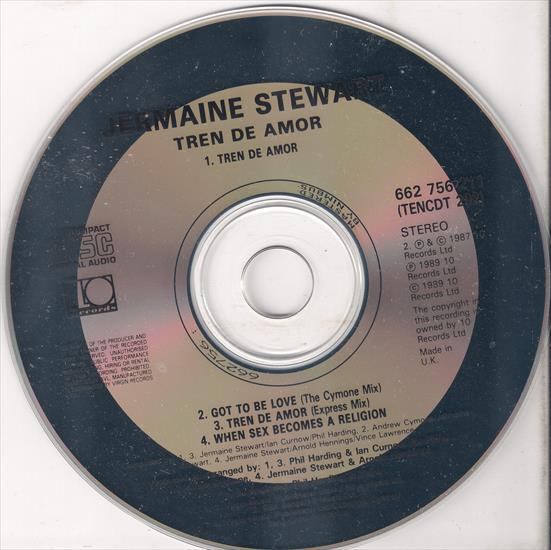 Tren de amor CD single, 1989 - płyta.jpg