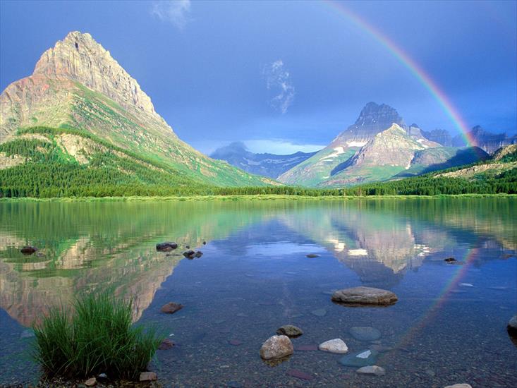 tapety the best - Rainbow Reflections, Swiftcurrent Lake, Glacier National Park, Montana.jpg