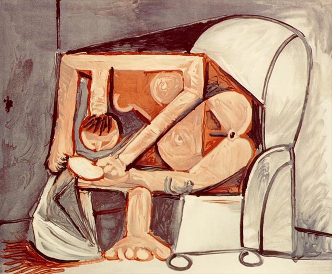 Picasso 1961 - Picasso Femme a la Toilette. 12-February 1961. 80 x 55 cm. L.jpg