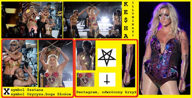 Keha iHeartRadio -Pool Party - KEHA illuminati pentagram odwrócony krzyż.jpg