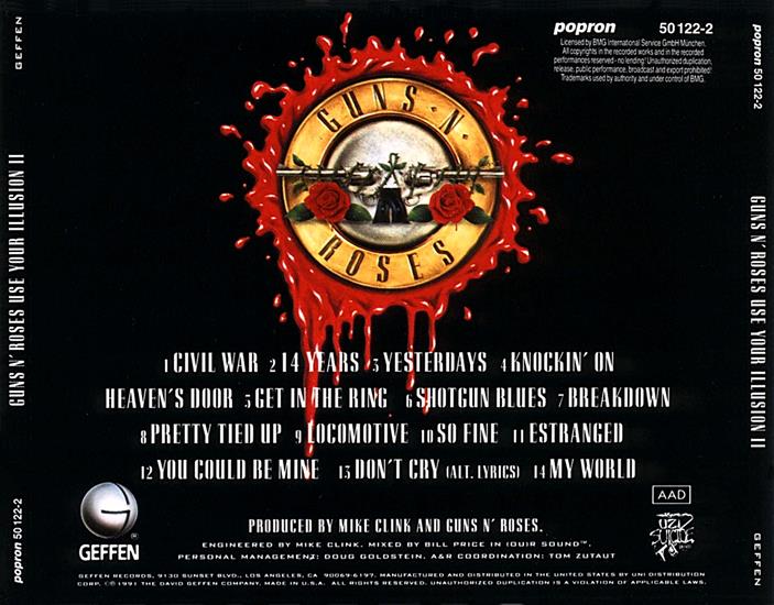 Guns N Roses - 1991  Use Your Illusion II - Album  Guns N Roses - Use Your Illusion II back.jpg