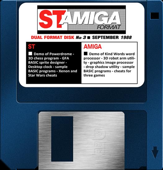 ST-Amiga Format Remade Disks, Labels  .adfs - ST_Amiga_Format_Issue_003_1988-09Future_PublishingGBDisk_1_of_1_.png