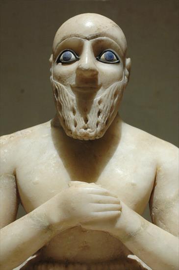sumer i akad - Intendant Ebish-il, zn w świątyni Isztar w Mari,  ok. 2400 p.n.e. frag.jpg