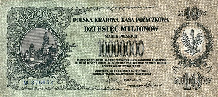 Przedwojenne - 1o milionów marek polskich 1923r.jpg