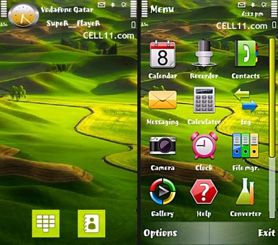 15 Themes for Nokia Symbian3 Phones .sis - 65-Green-Nature.jpg