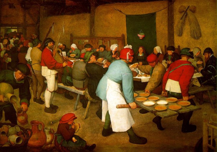 MIĘDZY GOTYKIEM A RENESANSEM - Pieter Bruegel Starszy  wesele chłopskie.JPG